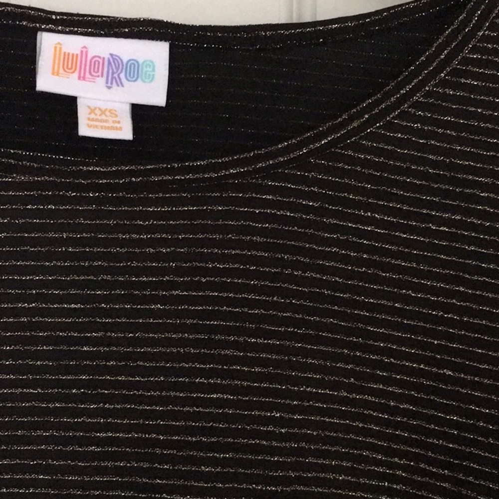 LulaRoe XXS Irma: Elegant Black& Gold